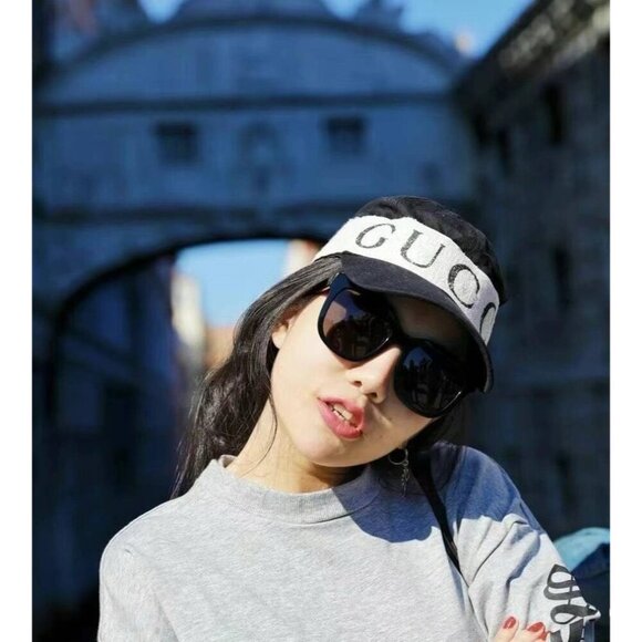 NWT Gucci unisex baseball hat with gucci headban in black size M main image 12